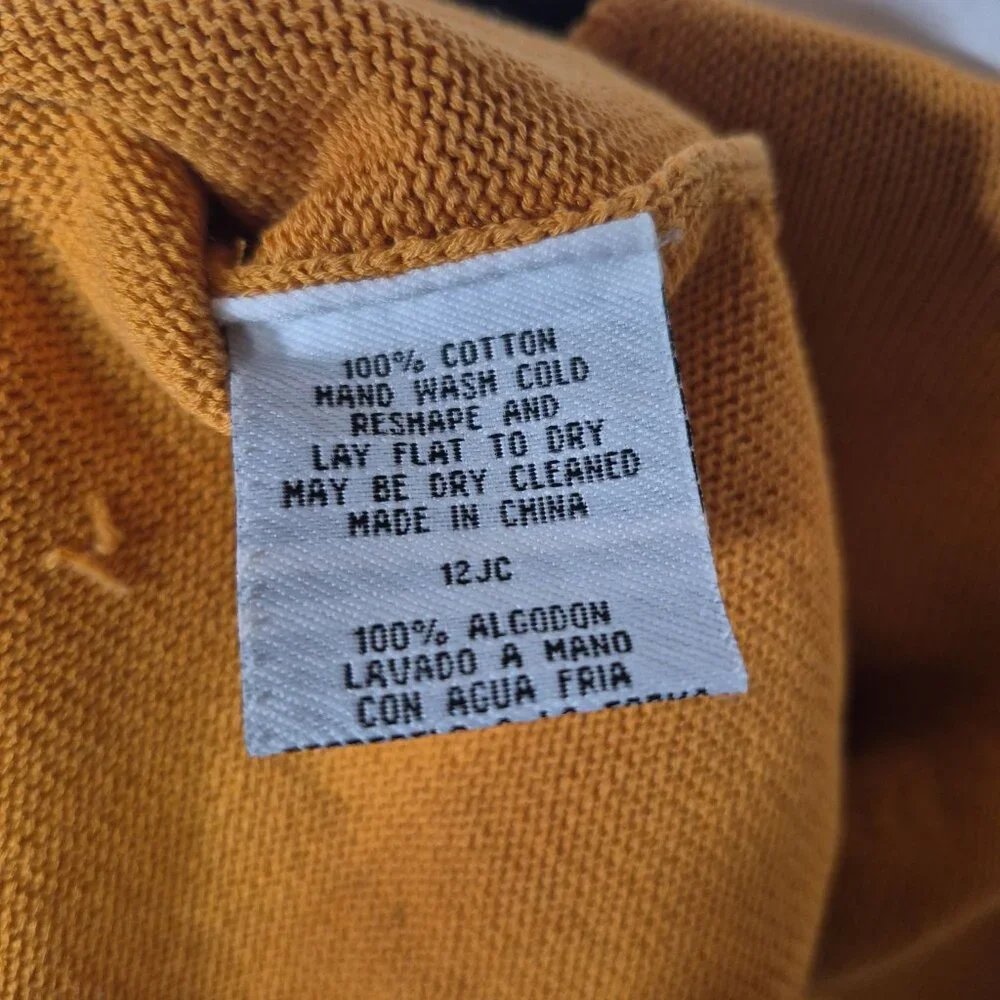 Vintage Eileen Fisher Womens Knit Sweater Size M Orange Cotton Top Sustainable - Picture 4 of 6